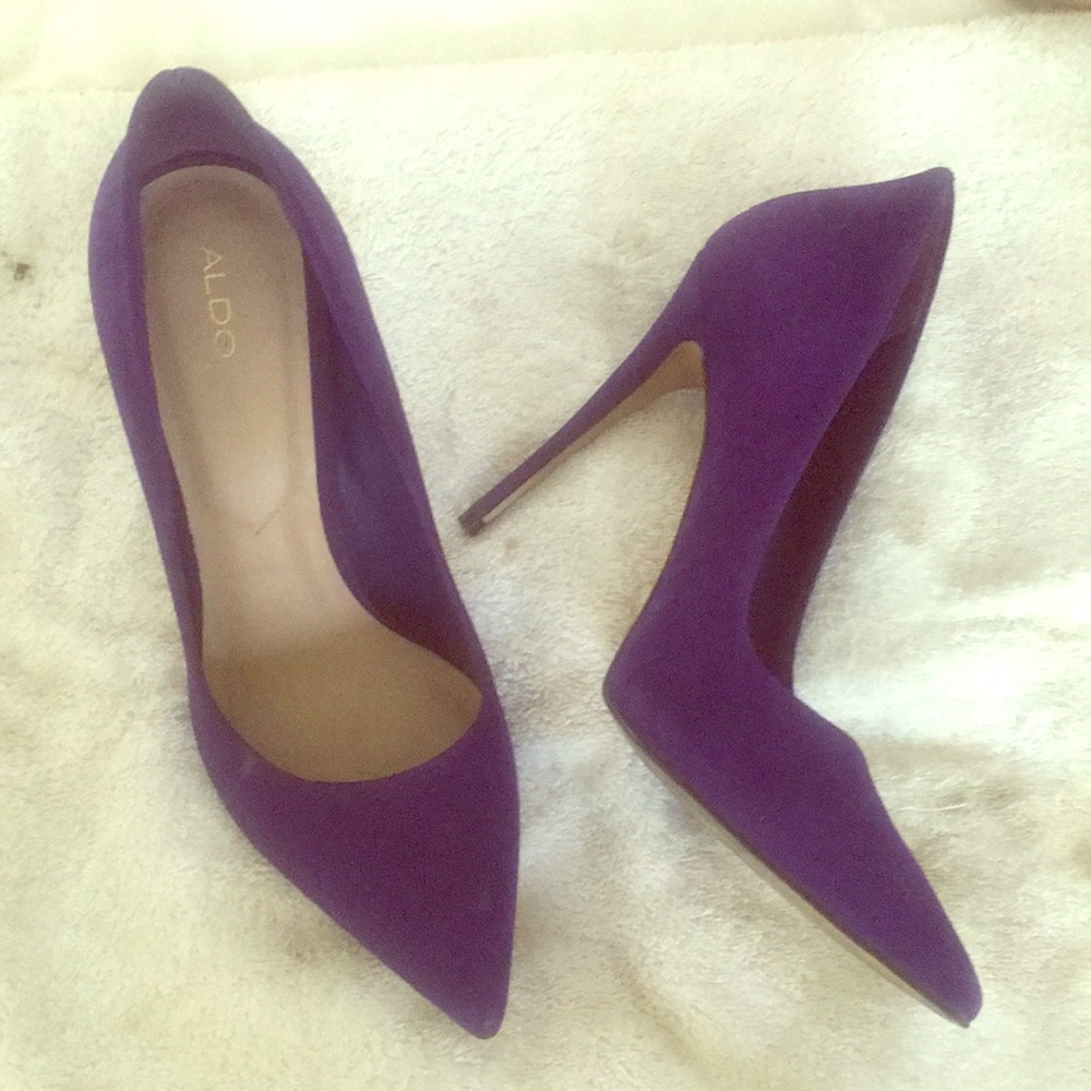 Sexy purple velvet 4” heels